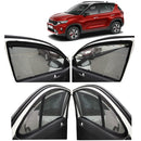 Autofact Magnetic Car Sunshades Compatible with Kia Sonet (Set of 4) – Easy Installation, UV Protection, Keeps Car Cool (Front 2 with Zippers for Easy Access, Rear 2 Without Zippers)