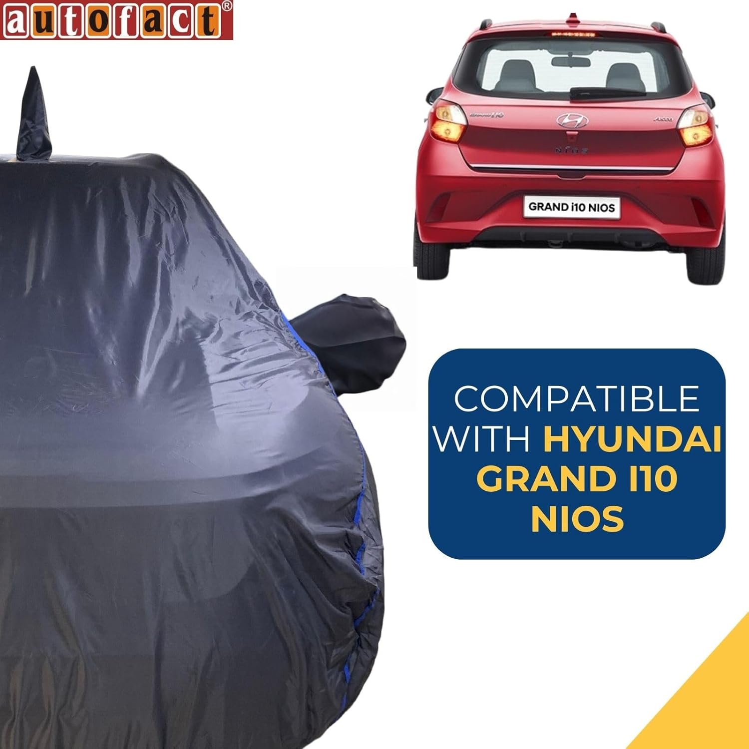 Autofact Grand I10 Nios Car Cover CoreProtect Water Resistant Car