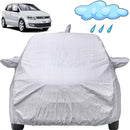 Autofact Polo Car Cover - FlexGuard - Waterproof Car Body Cover for Volkswagen Polo - With Mirror & Antenna Pockets, Triple Stitched, Bottom Fully Elastic, Adjustable Belt and Buckle (Silver)