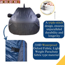 Maruti Baleno Car Cover in black waterproof 210D Oxford fabric with triple-stitch durability design