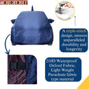 Maruti Baleno Car Cover in blue waterproof 210D Oxford fabric with triple-stitch durability design