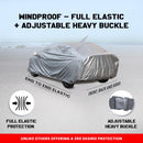 Maruti Baleno Car Cover with full elastic protection and adjustable heavy buckle for windproof fit