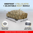 Camouflage Maruti Baleno Car Cover with full elastic protection and adjustable heavy buckle for windproof fit