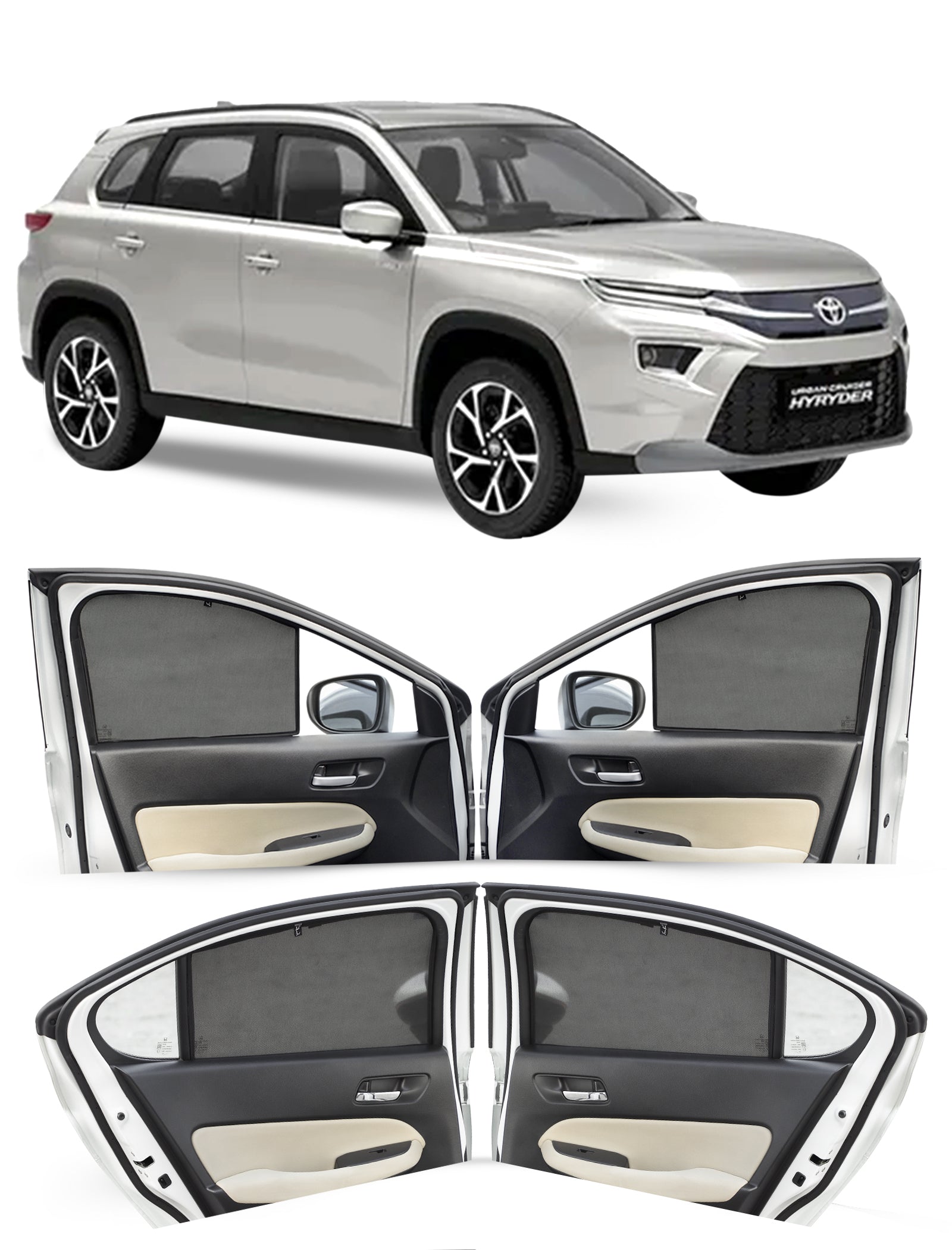 Autofact Vehicle specific Sunshades for Toyota Urban Cruiser