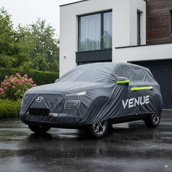 Hyundai Venue Car Cover Protecting Vehicle from winter with Stylish Design and Branding