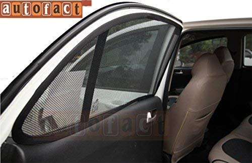 Autofact Magnetic Car Sunshades Compatible with Kia Sonet (Set of 4) – Easy Installation, UV Protection, Keeps Car Cool (Front 2 with Zippers for Easy Access, Rear 2 Without Zippers)