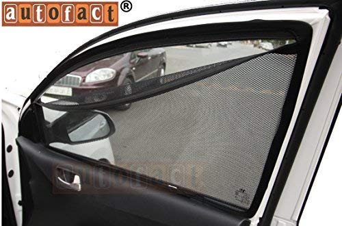 Autofact Magnetic Car Sunshades Compatible with Kia Sonet (Set of 4) – Easy Installation, UV Protection, Keeps Car Cool (Front 2 with Zippers for Easy Access, Rear 2 Without Zippers)