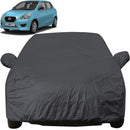 Autofact Datsun Go Car Cover - EasyShield - Car Body Cover for Nissan Datsun Go - With Mirror Pockets, Triple Stitched, Bottom Fully Elastic, Adjustable Belt and Buckle (Grey 190T)