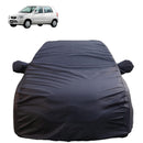 Autofact Alto Old Model Car Cover - TearTough - Dog Proof / Waterproof Car Body Cover for Maruti Alto Old Model - With Mirror Pockets, Triple Stitched, Bottom Fully Elastic, Adjustable Belt and Buckle (Grey 4x4)
