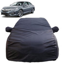 Autofact Accord Car Cover - TearTough - Dog Proof / Waterproof Car Body Cover for Honda Accord - With Mirror Pockets, Triple Stitched, Bottom Fully Elastic, Adjustable Belt and Buckle (Grey 4x4)