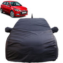 Autofact Elite I20 Car Cover - TearTough - Dog Proof / Waterproof Car Body Cover for Hyundai Elite I20 - With Mirror & Antenna Pockets, Triple Stitched, Bottom Fully Elastic, Adjustable Belt and Buckle (Grey 4x4)