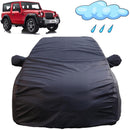 Autofact Thar Car Cover - TearTough - Dog Proof / Waterproof Car Body Cover for Mahindra Thar - With Mirror Pockets, Triple Stitched, Bottom Fully Elastic, Adjustable Belt and Buckle (Grey 4x4)