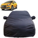 Autofact Punto Car Cover - TearTough - Dog Proof / Waterproof Car Body Cover for Fiat Punto - With Mirror Pockets, Triple Stitched, Bottom Fully Elastic, Adjustable Belt and Buckle (Grey 4x4)