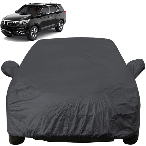 Autofact Xuv 700 Car Cover - EasyShield - Car Body Cover for Mahindra Xuv 700 - With Mirror Pockets, Triple Stitched, Bottom Fully Elastic, Adjustable Belt and Buckle (Grey 190T)