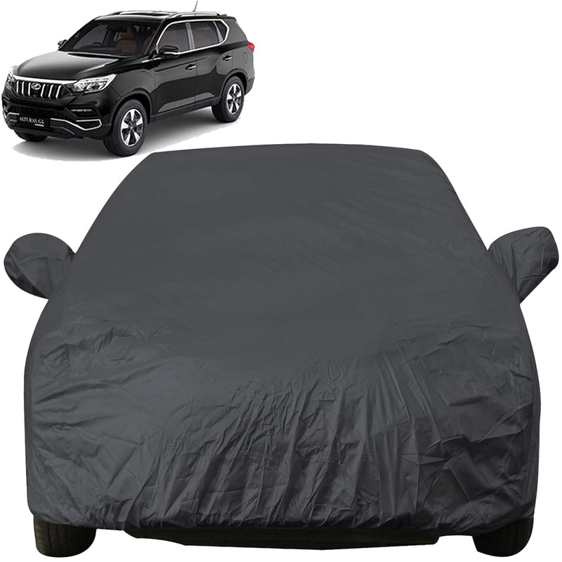 Autofact Xuv 700 Car Cover - EasyShield - Car Body Cover for Mahindra Xuv 700 - With Mirror Pockets, Triple Stitched, Bottom Fully Elastic, Adjustable Belt and Buckle (Grey 190T)