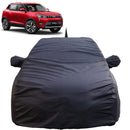 Autofact XUV 300 Car Cover - TearTough - Dog Proof / Waterproof Car Body Cover for Mahindra XUV 300 - With Mirror & Antenna Pockets, Triple Stitched, Bottom Fully Elastic, Adjustable Belt and Buckle (Grey 4x4)