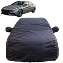 Autofact New Verna Car Cover - TearTough - Dog Proof / Waterproof Car Body Cover for Hyundai New Verna - With Mirror Pockets, Triple Stitched, Bottom Fully Elastic, Adjustable Belt and Buckle (Grey 4x4)