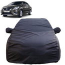 Autofact Sunny Car Cover - TearTough - Dog Proof / Waterproof Car Body Cover for Nissan Sunny - With Mirror Pockets, Triple Stitched, Bottom Fully Elastic, Adjustable Belt and Buckle (Grey 4x4)