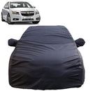 Autofact Cruze Car Cover - TearTough - Dog Proof / Waterproof Car Body Cover for Chevrolet Cruze - With Mirror Pockets, Triple Stitched, Bottom Fully Elastic, Adjustable Belt and Buckle (Grey 4x4)