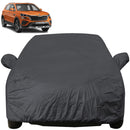 Autofact Kushaq Car Cover - EasyShield - Car Body Cover for Skoda Kushaq - With Mirror Pockets, Triple Stitched, Bottom Fully Elastic, Adjustable Belt and Buckle (Grey 190T)