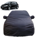 Autofact Etios Liva Car Cover - TearTough - Dog Proof / Waterproof Car Body Cover for Toyota Etios Liva - With Mirror Pockets, Triple Stitched, Bottom Fully Elastic, Adjustable Belt and Buckle (Grey 4x4)