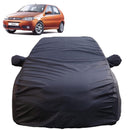 Autofact Palio Car Cover - TearTough - Dog Proof / Waterproof Car Body Cover for Fiat Palio - With Mirror Pockets, Triple Stitched, Bottom Fully Elastic, Adjustable Belt and Buckle (Grey 4x4)