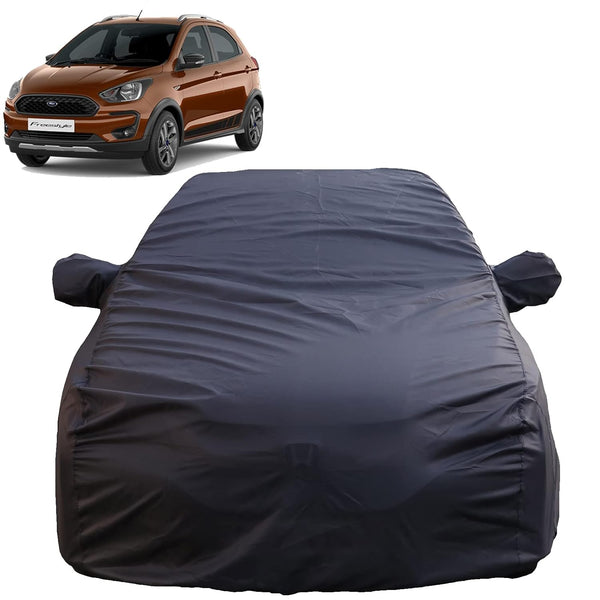 Autofact Freestyle Car Cover - TearTough - Dog Proof / Waterproof Car Body Cover for Ford Freestyle - With Mirror Pockets, Triple Stitched, Bottom Fully Elastic, Adjustable Belt and Buckle (Grey 4x4)