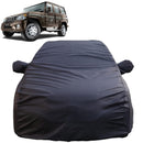 Autofact Bolero Car Cover - TearTough - Dog Proof / Waterproof Car Body Cover for Mahindra Bolero - With Mirror Pockets, Triple Stitched, Bottom Fully Elastic, Adjustable Belt and Buckle (Grey 4x4)