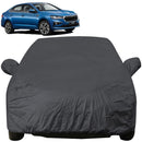 Autofact Slavia Car Cover - EasyShield - Car Body Cover for Skoda Slavia - With Mirror Pockets, Triple Stitched, Bottom Fully Elastic, Adjustable Belt and Buckle (Grey 190T)