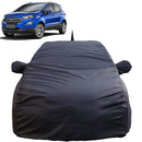 Autofact Ecosport Car Cover - TearTough - Dog Proof / Waterproof Car Body Cover for Ford Ecosport - With Mirror & Antenna Pockets, Triple Stitched, Bottom Fully Elastic, Adjustable Belt and Buckle (Grey 4x4)