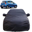 Autofact New Santro Car Cover - TearTough - Dog Proof / Waterproof Car Body Cover for Hyundai New Santro - With Mirror Pockets, Triple Stitched, Bottom Fully Elastic, Adjustable Belt and Buckle (Grey 4x4)
