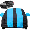 Autofact Xuv 700 Car Cover - EasyShield - Car Body Cover for Mahindra Xuv 700 - With Mirror Pockets, Triple Stitched, Bottom Fully Elastic, Adjustable Belt and Buckle (Teak Blue Stripes)