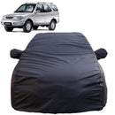 Autofact Safari Car Cover - TearTough - Dog Proof / Waterproof Car Body Cover for Tata Safari - With Mirror Pockets, Triple Stitched, Bottom Fully Elastic, Adjustable Belt and Buckle (Grey 4x4)