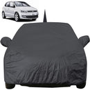 Autofact Polo Car Cover - EasyShield - Car Body Cover for Volkswagen Polo - With Mirror Pockets, Triple Stitched, Bottom Fully Elastic, Adjustable Belt and Buckle (Grey 190T)
