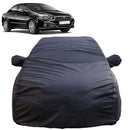 Autofact Linea Car Cover - TearTough - Dog Proof / Waterproof Car Body Cover for Fiat Linea - With Mirror Pockets, Triple Stitched, Bottom Fully Elastic, Adjustable Belt and Buckle (Grey 4x4)