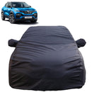 Autofact Kiger Car Cover - TearTough - Dog Proof / Waterproof Car Body Cover for Renualt Kiger - With Mirror Pockets, Triple Stitched, Bottom Fully Elastic, Adjustable Belt and Buckle (Grey 4x4)