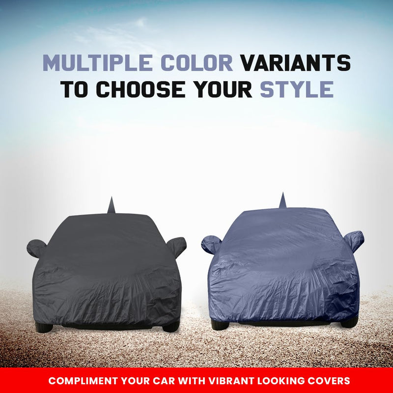 Autofact Swift Car Cover - EasyShield - Car Body Cover for Maruti Swift - With Mirror Pockets, Triple Stitched, Bottom Fully Elastic, Adjustable Belt and Buckle (Navy 190T)