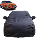 Autofact Astor Car Cover - TearTough - Dog Proof / Waterproof Car Body Cover for MG Astor - With Mirror Pockets, Triple Stitched, Bottom Fully Elastic, Adjustable Belt and Buckle (Grey 4x4)
