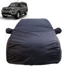 Autofact Scorpio Car Cover - TearTough - Dog Proof / Waterproof Car Body Cover for Mahindra Scorpio - With Mirror Pockets, Triple Stitched, Bottom Fully Elastic, Adjustable Belt and Buckle (Grey 4x4)