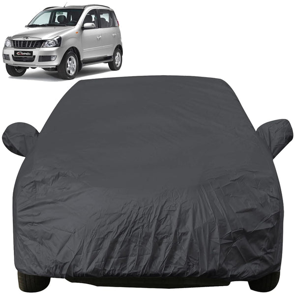 Autofact Quanto Car Cover - EasyShield - Car Body Cover for Mahindra Quanto - With Mirror Pockets, Triple Stitched, Bottom Fully Elastic, Adjustable Belt and Buckle (Grey 190T)