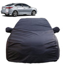 Autofact NexGen Verna Car Cover - TearTough - Dog Proof / Waterproof Car Body Cover for Hyundai NexGen Verna - With Mirror Pockets, Triple Stitched, Bottom Fully Elastic, Adjustable Belt and Buckle (Grey 4x4)