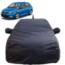 Autofact Fabia Car Cover - TearTough - Dog Proof / Waterproof Car Body Cover for Skoda Fabia - With Mirror & Antenna Pockets, Triple Stitched, Bottom Fully Elastic, Adjustable Belt and Buckle (Grey 4x4)