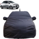 Autofact Xcent Car Cover - TearTough - Dog Proof / Waterproof Car Body Cover for Hyundai Xcent - With Mirror & Antenna Pockets, Triple Stitched, Bottom Fully Elastic, Adjustable Belt and Buckle (Grey 4x4)