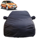 Autofact Indica Car Cover - TearTough - Dog Proof / Waterproof Car Body Cover for Tata Indica - With Mirror Pockets, Triple Stitched, Bottom Fully Elastic, Adjustable Belt and Buckle (Grey 4x4)