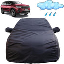 Autofact Meridian Car Cover - TearTough - Dog Proof / Waterproof Car Body Cover for Jeep Meridian - With Mirror Pockets, Triple Stitched, Bottom Fully Elastic, Adjustable Belt and Buckle (Grey 4x4)