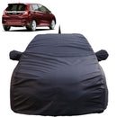 Autofact Jazz Car Cover - TearTough - Dog Proof / Waterproof Car Body Cover for Honda Jazz - With Mirror & Antenna Pockets, Triple Stitched, Bottom Fully Elastic, Adjustable Belt and Buckle (Grey 4x4)