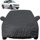 Autofact Passat Car Cover - EasyShield - Car Body Cover for Volkswagen Passat - With Mirror Pockets, Triple Stitched, Bottom Fully Elastic, Adjustable Belt and Buckle (Grey 190T)