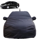 Autofact Vento Car Cover - TearTough - Dog Proof / Waterproof Car Body Cover for Volkswagen Vento - With Mirror & Antenna Pockets, Triple Stitched, Bottom Fully Elastic, Adjustable Belt and Buckle (Grey 4x4)