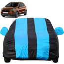 Autofact Freestyle Car Cover - EasyShield - Car Body Cover for Ford Freestyle - With Mirror Pockets, Triple Stitched, Bottom Fully Elastic, Adjustable Belt and Buckle (Teak Blue Stripes)