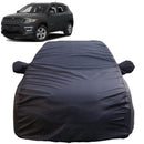 Autofact Compass Car Cover - TearTough - Dog Proof / Waterproof Car Body Cover for Jeep Compass - With Mirror Pockets, Triple Stitched, Bottom Fully Elastic, Adjustable Belt and Buckle (Grey 4x4)